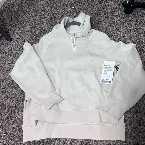 lululemon athletica scuba oversized side slit hoodie nwt bone colored women’s - Picture 1 of 2